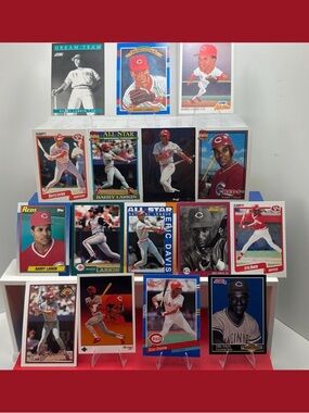Barry Larkin & Eric Davis Cincinnati Reds vintage lot of 16